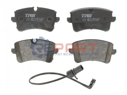 Фото Колодки гальмівні (задні) Audi A8 09- / A7 Sportback 13-18 (Lucas) Q+ (з датчиками) TRW (GDB1867) зображення 1