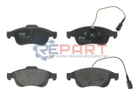 Комплект гальмівних колодок передн, ALFA ROMEO GIULIETTA 1.4/1.6D/1.8 04.10-12.20 TRW GDB1873