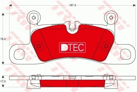 Комплект гальмівних колодок, дискове гальмо TRW GDB1875DTE (фото 1)