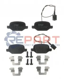 Фото Комплект гальмівних колодок, дискове гальмо TRW (GDB1894) зображення 1