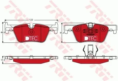 Колодки тормозные, дисковые TRW GDB1919DTE