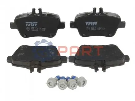 Комплект гальмівних колодок задн, MERCEDES A (W176), B SPORTS TOURER (W246, W242), CLA (C117), CLA SHOOTING BRAKE (X117), GLA (X156), SLC (R172), SLK (R172) 1.5D-Electric 02.11 TRW GDB1920 Купити в Україні