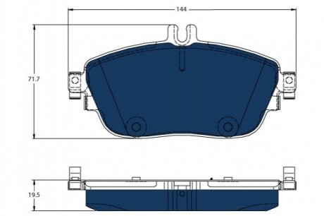 Колодки гальмівні DB P. W246 14-17 ELECTRIC BLUE TRW GDB1932BTE (фото 1)