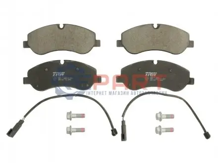 Комплект гальмівних колодок передн, FORD TOURNEO CUSTOM V362, TRANSIT, TRANSIT CUSTOM V362, TRANSIT V363 FORD USA TRANSIT-150, TRANSIT-350 1.0H-3.7 10.11 TRW GDB1967 Купити в Україні