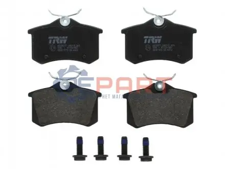 Комплект гальмівних колодок задн, DS DS 3 CITROEN C3 AIRCROSS I, C3 AIRCROSS II, C3 II, C3 III, C3 PICASSO, C4 CACTUS, DS3 FIAT SCUDO PEUGEOT 2008 I, 207, 208, 208 I, 208 II 1.0-2.0D 05.86 TRW GDB1973 Купити в Україні