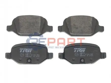 Комплект гальмівних колодок задн, FIAT 500, 500 C, DOBLO, FIORINO, PANDA, PUNTO 0.9-1.9D 09.99 TRW GDB1981