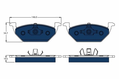 Колодки гальмівні VW P. UP 13- ELECTRIC BLUE TRW GDB1984BTE