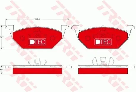 Тормозные колодки, дисковые. TRW GDB1984DTE