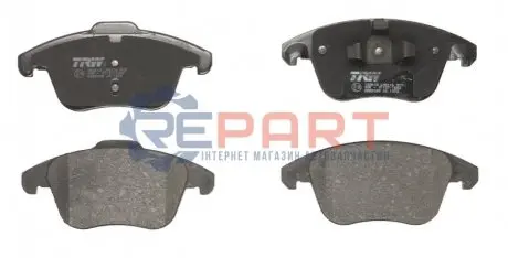 Комплект гальмівних колодок передн, CITROEN C4, C4 I PEUGEOT 207, 208, 208 I, 3008, 3008 I, 307, 308, 308 I, RCZ 1.0-2.0D 10.03-12.19 TRW GDB2025