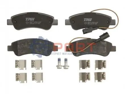 Фото Колодки гальмівні (задні) Citroen Jumper/Fiat Ducato/Peugeot Boxer 06- (+датчики) TRW (GDB2068) зображення 1