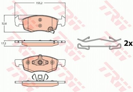 Гальмівні колодки TRW GDB2099