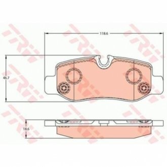 Гальмівні колодки, дискові - (A4474200120, 4474200120, A447420012028) TRW GDB2102