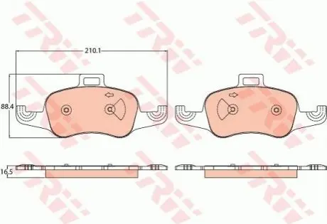 Дисковые тормозные колодки, комплект TRW GDB2120
