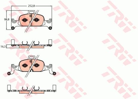 Тормозные колодки, дисковые. TRW GDB2126