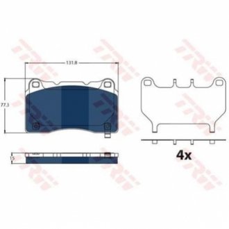 Колодки тормозные дисковые TRW GDB2198BTE (фото 1)