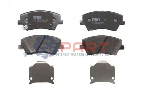Комплект гальмівних колодок передн, HYUNDAI ELANTRA V, ELANTRA VI, GRANDEUR, I30, IONIQ, SANTA FÉ II KIA CERATO IV, CERATO KOUP III, NIRO I, PRO CEE'D 1.0-Electric 01.07 TRW GDB2203 Купити в Україні