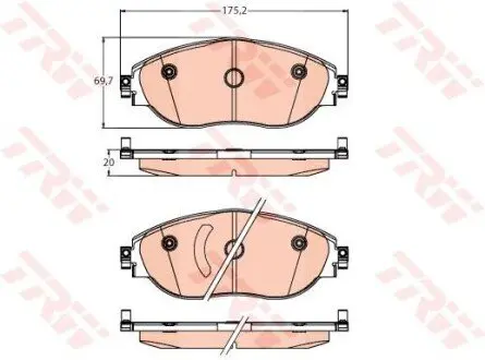 Комплект гальмівних колодок передн, AUDI Q3 CUPRA FORMENTOR VW ARTEON, ARTEON SHOOTING BRAKE, GOLF ALLTRACK VIII, GOLF VIII, JETTA VII, PASSAT ALLTRACK B8, PASSAT B8, TIGUAN 1.0-2.5 08.14 TRW GDB2219 Купити в Україні