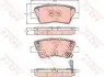 Фото Комплект гальмівних колодок задн, HYUNDAI I10 II, I10 III, I20 ACTIVE, I20 II, I20 III, I30, I40 I, I40 I CW, IONIQ, KONA, SOLARIS, TUCSON, TUCSON/SUV KIA CARENS IV, CEED 1.0-Electric 07.11 TRW (GDB2242) зображення 1