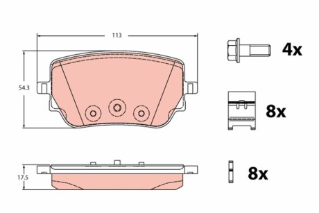 KLOCKI HAM. DB T. C118X118H247X247W177W247 1,3-2,0 18- TRW GDB2331 (фото 1)