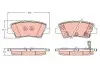 Комплект гальмівних колодок задн, HYUNDAI ACCENT IV, I10 II, I10 III, I20 ACTIVE, I20 II, I30, I40 I, I40 I CW, IONIQ, KONA, SOLARIS, SONATA VII, TUCSON, VELOSTER 1.0-Electric 06.10 TRW (GDB2353) зображення 1