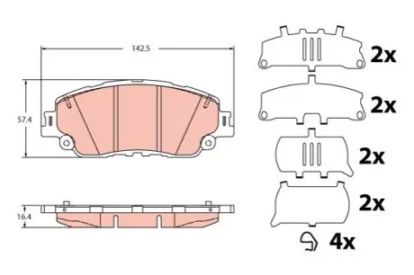 Автозапчасть TRW GDB2354