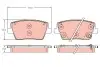 Комплект гальмівних колодок задн, HYUNDAI I30 2.0 07.17 TRW (GDB2355) зображення 1
