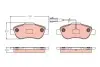Комплект гальмівних колодок передн, FIAT 500, 500 C, PANDA 1.2-1.4CNG 09.03 TRW (GDB2405) зображення 1