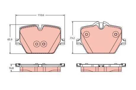 Гальмівні колодки TRW GDB2419