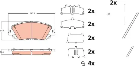 Автозапчасть TRW GDB2488