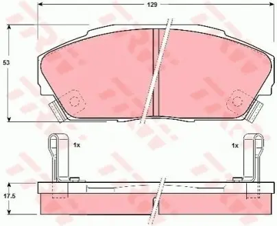 Тормозные колодки, дисковый тормоз.) TRW GDB3034