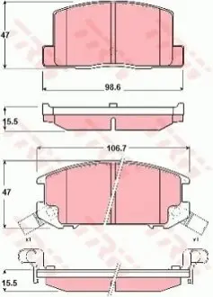 Тормозные колодки, дисковый тормоз.) TRW GDB3058