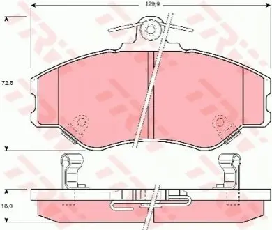 Тормозные колодки, дисковый тормоз.) TRW GDB3089