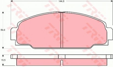 Тормозные колодки, дисковый тормоз.) TRW GDB3090 (фото 1)