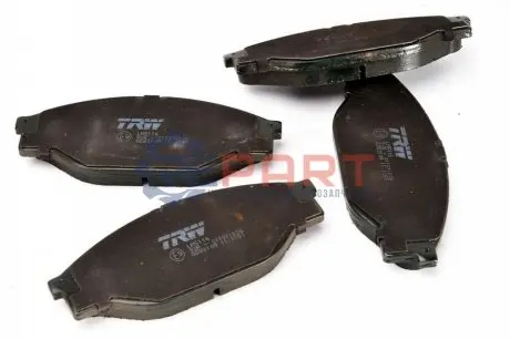 Комплект гальмівних колодок передн, TOYOTA HIACE IV, HILUX V, HILUX VI 1.8-3.0D 09.88-07.05 TRW GDB3109