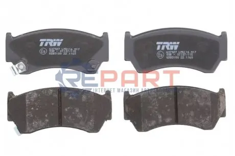 Тормозные колодки, дисковые. TRW GDB3180