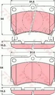 Тормозные колодки, дисковый тормоз.) TRW GDB3206
