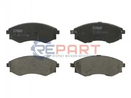 Комплект гальмівних колодок передн, DAEWOO KORANDO HYUNDAI GETZ, LANTRA I, LANTRA II, SONATA II, SONATA III SSANGYONG KORANDO, MUSSO, MUSSO SPORTS 1.4-3.2 09.88 TRW GDB3211