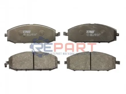 Комплект гальмівних колодок передн, NISSAN PATROL GR V 2.8D-4.8 06.97 TRW GDB3222
