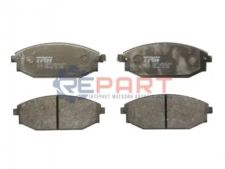 Комплект гальмівних колодок передн, HYUNDAI GALLOPER I, GALLOPER II TOYOTA HILUX VII 2.5D/2.6D/3.0 08.91-05.15 TRW GDB3232 Купити в Україні