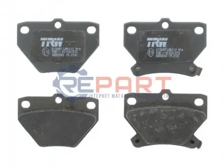 Комплект гальмівних колодок задн, PONTIAC VIBE TOYOTA CELICA, COROLLA, COROLLA VERSO, IST, PRIUS, VIOS / SOLUNA VIOS, YARIS, YARIS VERSO 1.0-2.0D 05.97-12.09 TRW GDB3243 Купити в Україні
