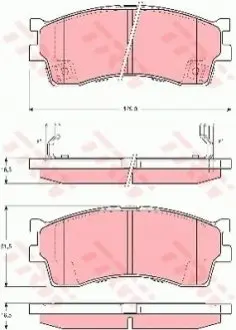 Фото Колодки гальмівні (передні) Kia Rio 00-05/Shuma 01-04 TRW (GDB3245) зображення 1