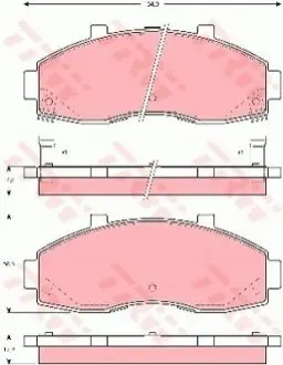 Тормозные колодки, дисковый тормоз.) TRW GDB3263
