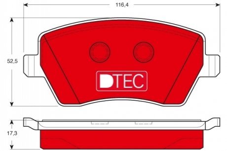 Гальмівні колодки, дискові TRW GDB3332DTE