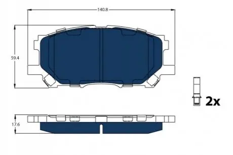 Комплект гальмівних колодок передн (для гібридних авто), LEXUS GS, RC, RX TOYOTA HARRIER, HIGHLANDER / KLUGER 2.4-5.0 04.03 TRW GDB3338BTE
