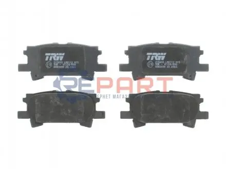 Комплект гальмівних колодок задн, LEXUS RX TOYOTA HARRIER, HIGHLANDER / KLUGER 2.4-3.5 09.00-12.13 TRW GDB3339 Купити в Україні