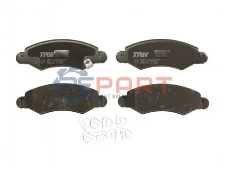 Комплект гальмівних колодок передн (з комплектуючими), SUBARU JUSTY III SUZUKI IGNIS II, WAGON R, WAGON R+ 1.0-1.5 05.00 TRW GDB3363