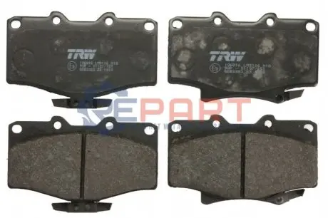 Комплект гальмівних колодок передн, TOYOTA 4 RUNNER II, 4 RUNNER III 3.0/3.0D 01.90-11.02 TRW GDB3383