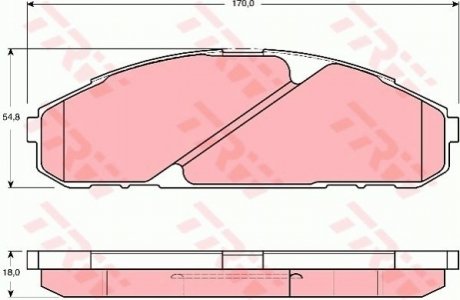 Гальмівні колодки, дискове гальмо (набір) TRW GDB3394 (фото 1)