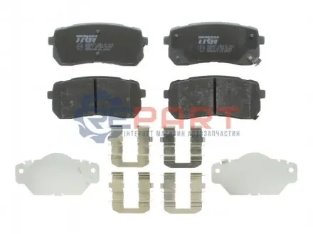 Фото 1 — Колодки гальмівні (задні) Kia Carnival 05-15/Sorento 15- TRW (GDB3449) Фото Колодки гальмівні (задні) Kia Carnival 05-15/Sorento 15- TRW (GDB3449) зображення 1