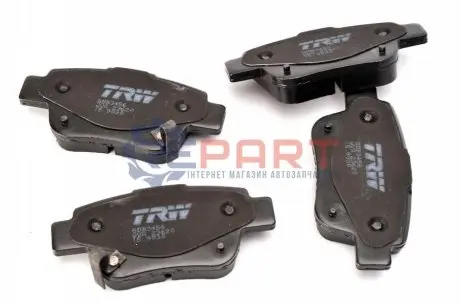 Комплект гальмівних колодок задн, TOYOTA ALPHARD / VELLFIRE, AVENSIS, COROLLA VERSO, PREVIA, PREVIA III 1.6-3.5 01.03 TRW GDB3456